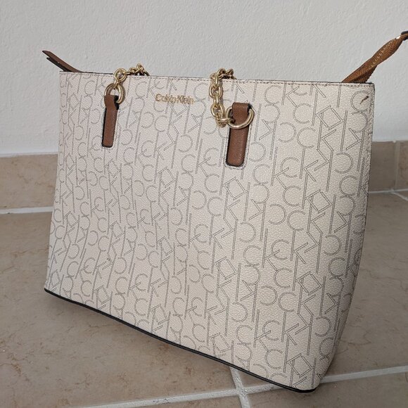 Calvin Klein Monogram Logo Tote - Picture 1 of 6